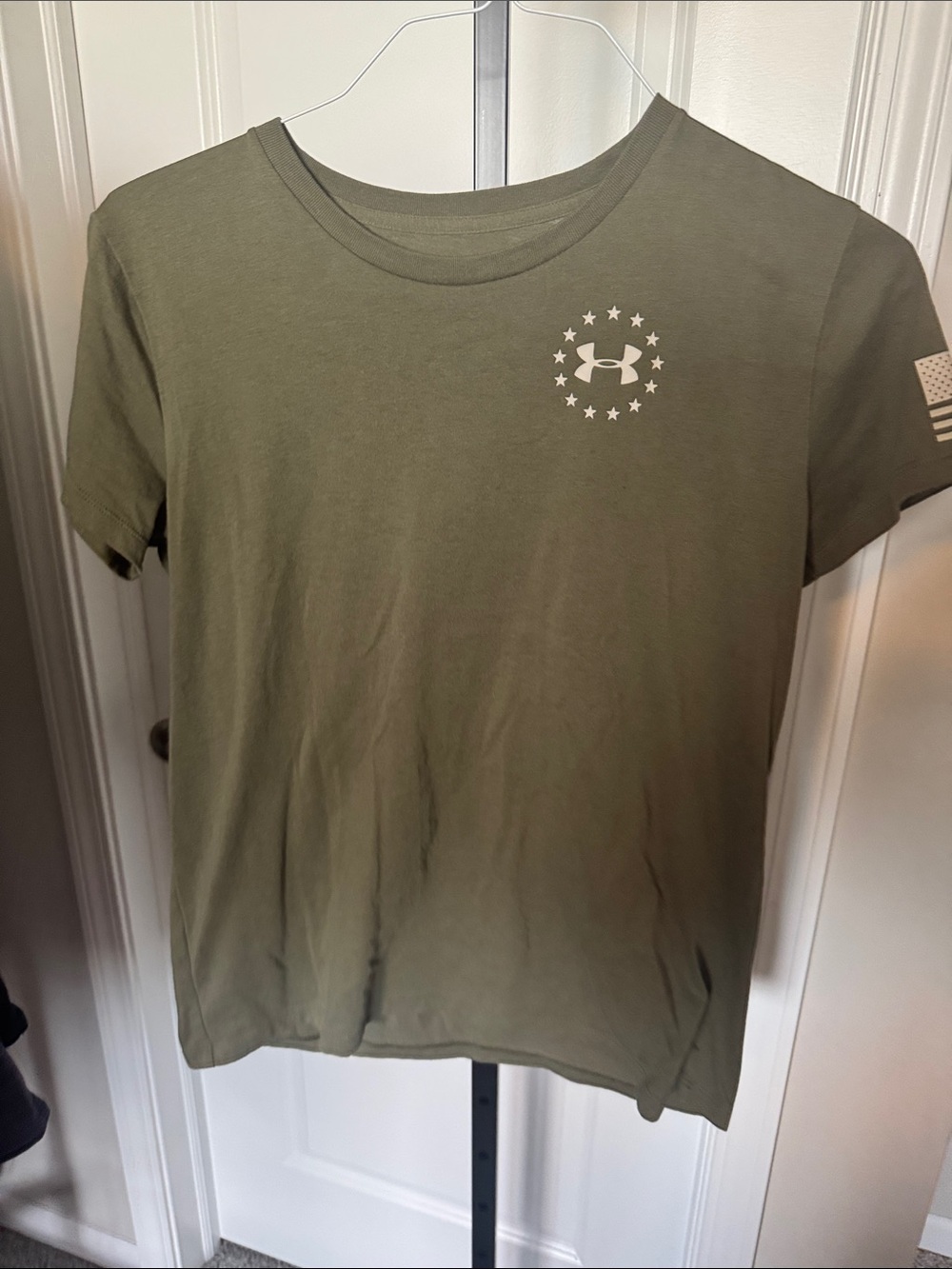 Under Armour Olive Crewneck Logo Tee
